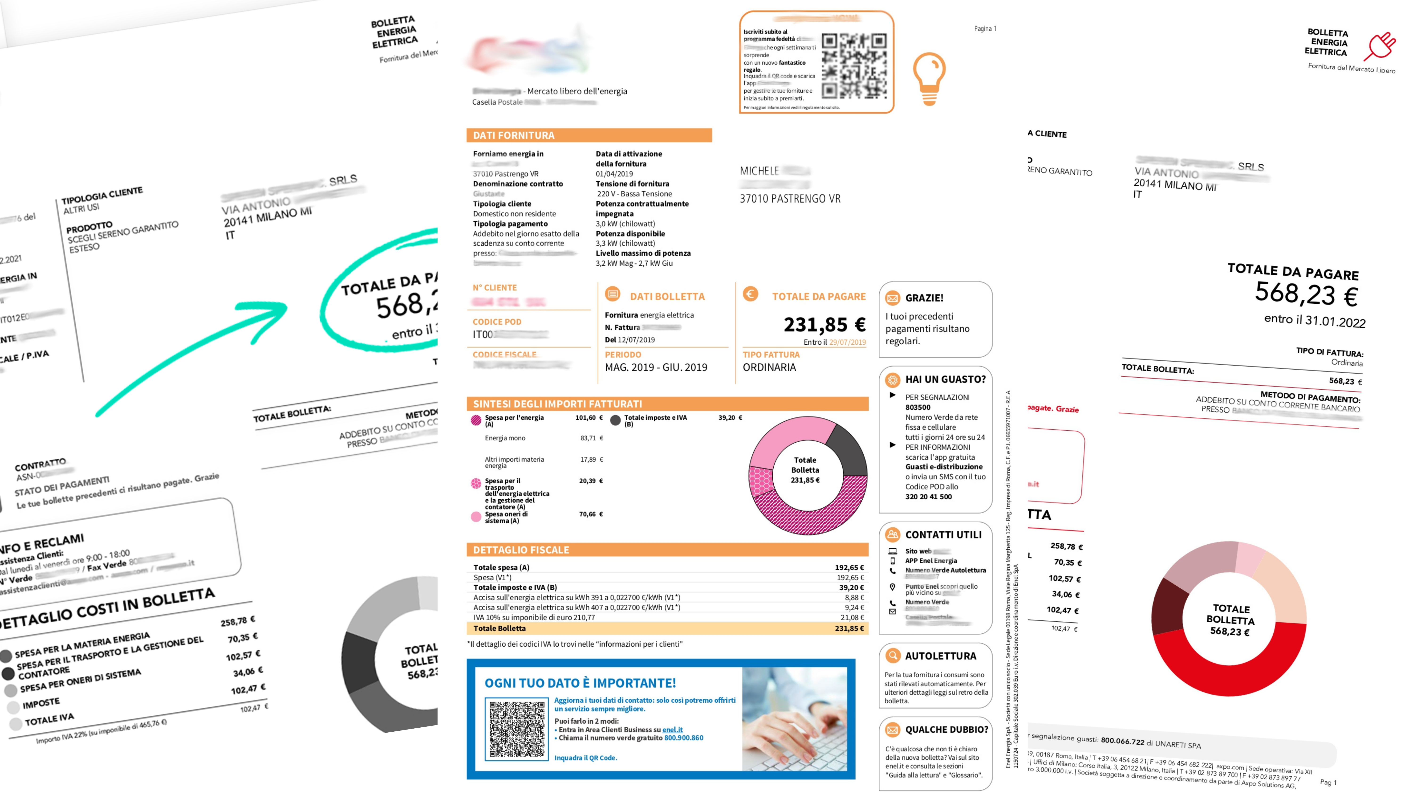 Come leggere la bolletta della luce